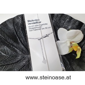 Kette Silber - Länge stufenlos verstellbar bis 50cm